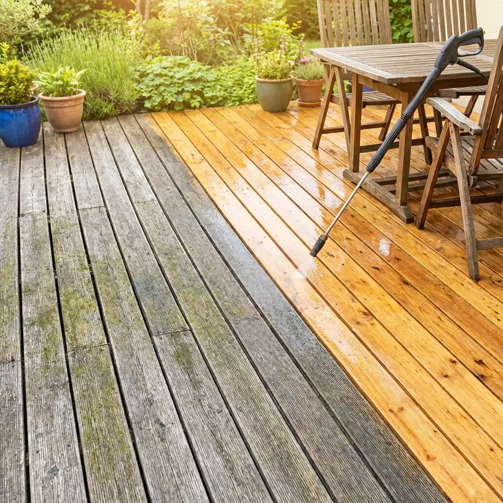 Deck Cleaning job
